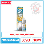 Just Juice - Bar Salt - Kiwi Passion Orange | Smokey Joes Vapes Co