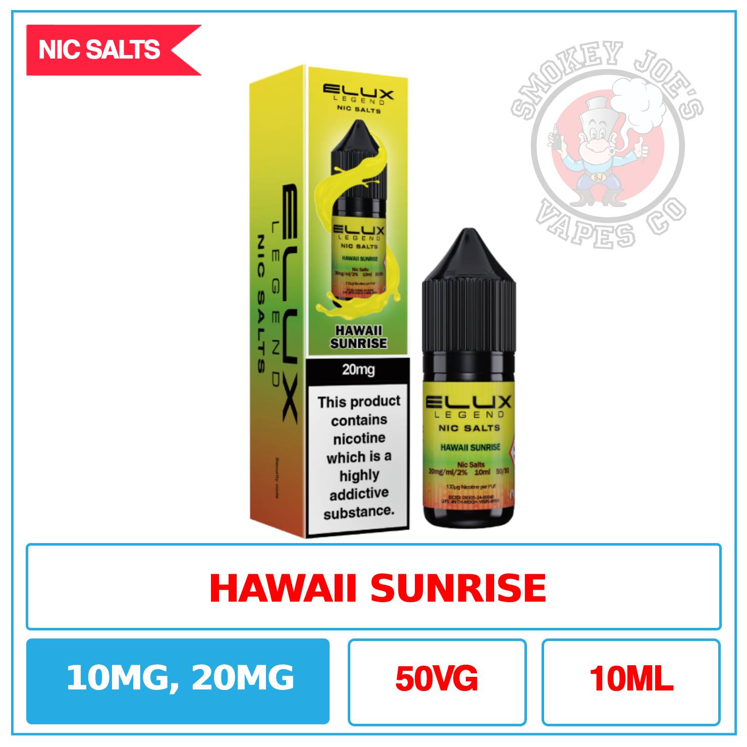 Elux Legend - Nic Salt - Hawaii Sunrise | Smokey Joes Vapes Co Elux Legend - Nic Salt - Hawaii Sunrise | Smokey Joes Vapes Co
