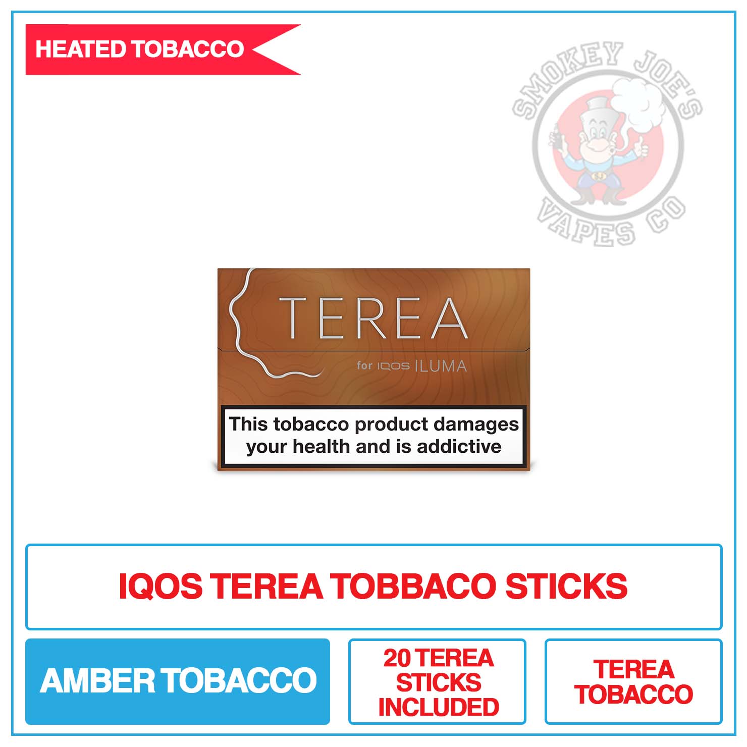 Terea - Amber - Tobacco - Sticks | Smokey Joes Vapes Co Terea - Amber - Tobacco - Sticks | Smokey Joes Vapes Co