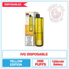 IVG - 2400 Disposable Vapes Co - Yellow Edition | Smokey Joes Vapes Co