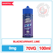Just Juice - Ice Range - Blackcurrant and Lime - 100ml
