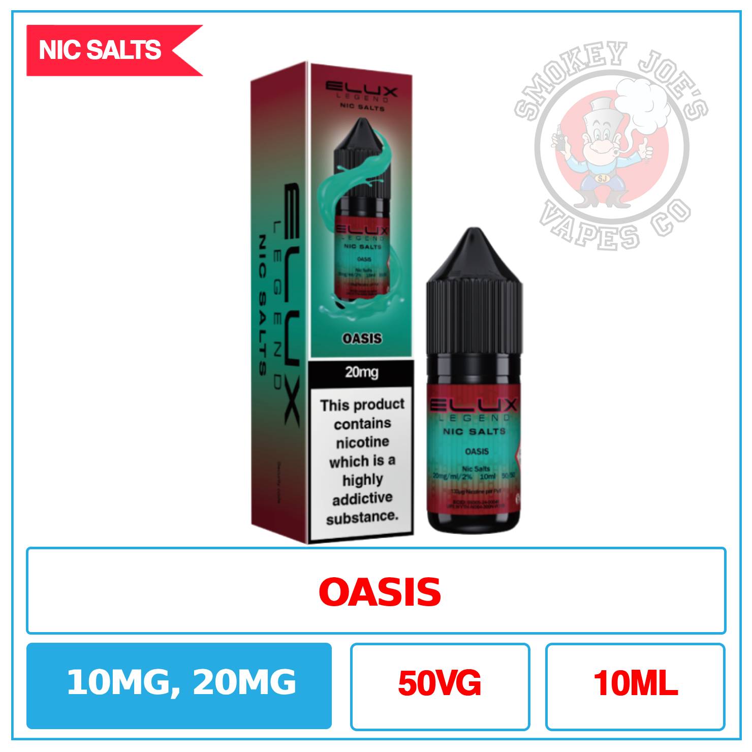 Elux Legend - Nic Salt - Oasis | Smokey Joes Vapes Co Elux Legend - Nic Salt - Oasis | Smokey Joes Vapes Co