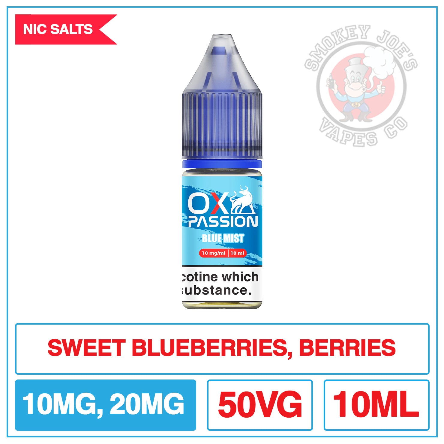 Oxva - Ox Passion - Nic Salt - Blue Mist | Smokey Joes Vapes Co Oxva - Ox Passion - Nic Salt - Blue Mist | Smokey Joes Vapes Co