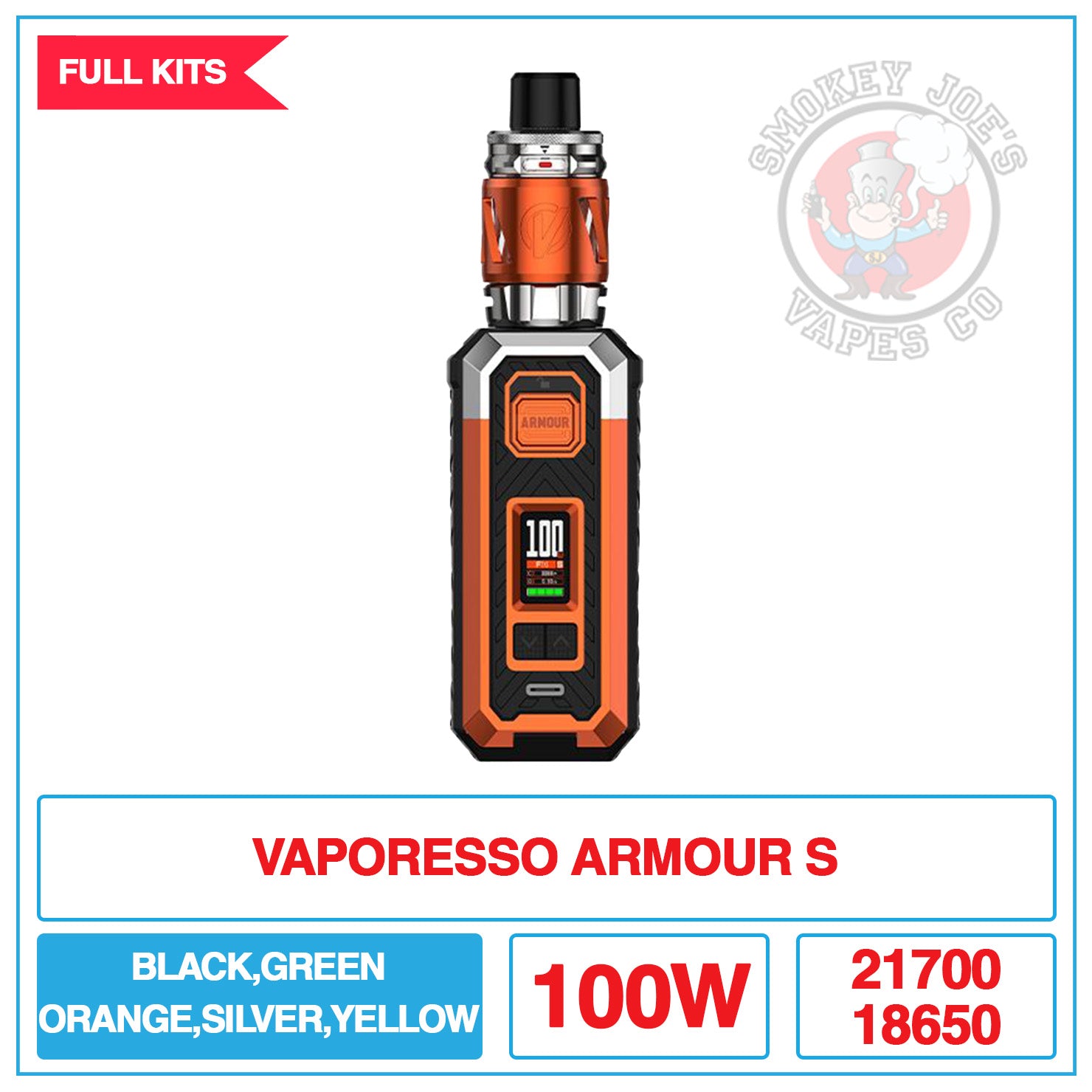 Vaporesso - Armour S - Vape Kit | Smokey Joes Vapes Co Vaporesso - Armour S - Vape Kit | Smokey Joes Vapes Co