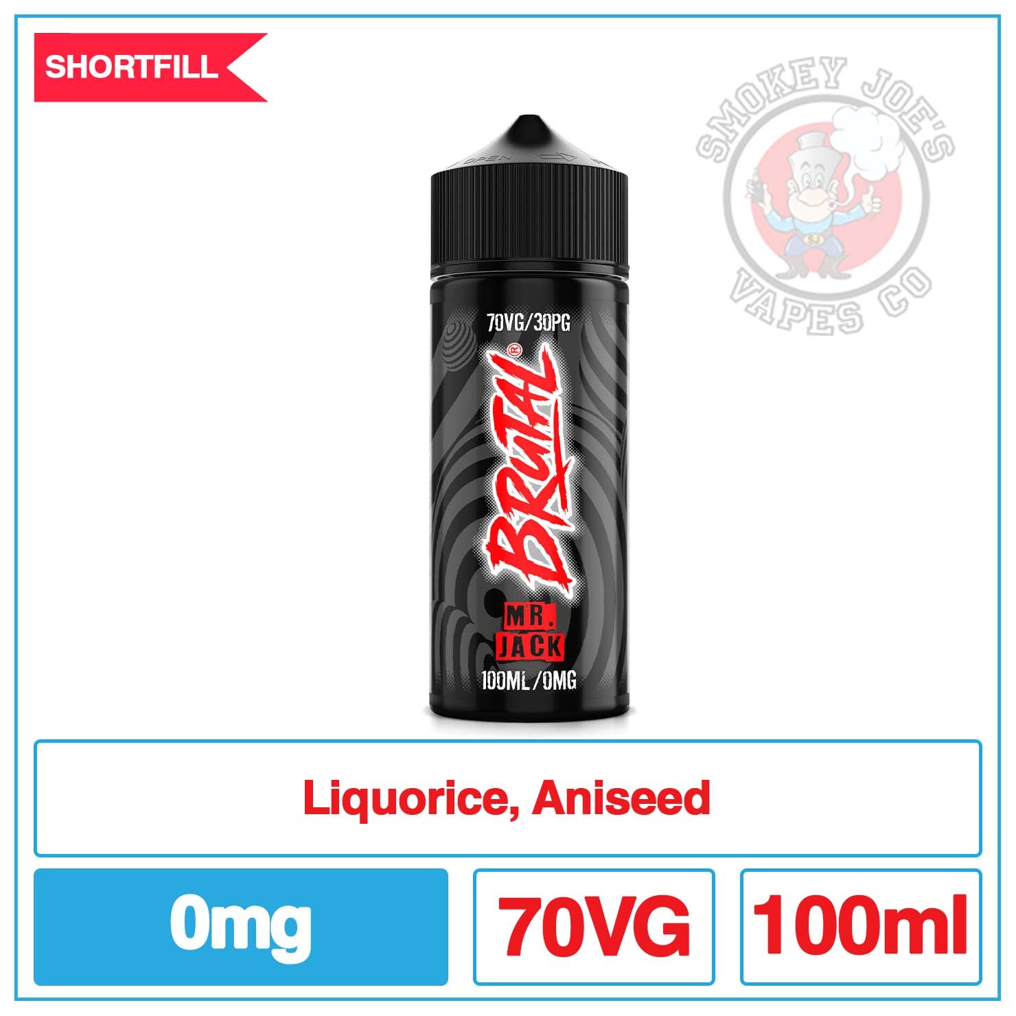 Brutal - Mr Jack - 100ml | Smokey Joes Vapes Co Brutal - Mr Jack - 100ml | Smokey Joes Vapes Co
