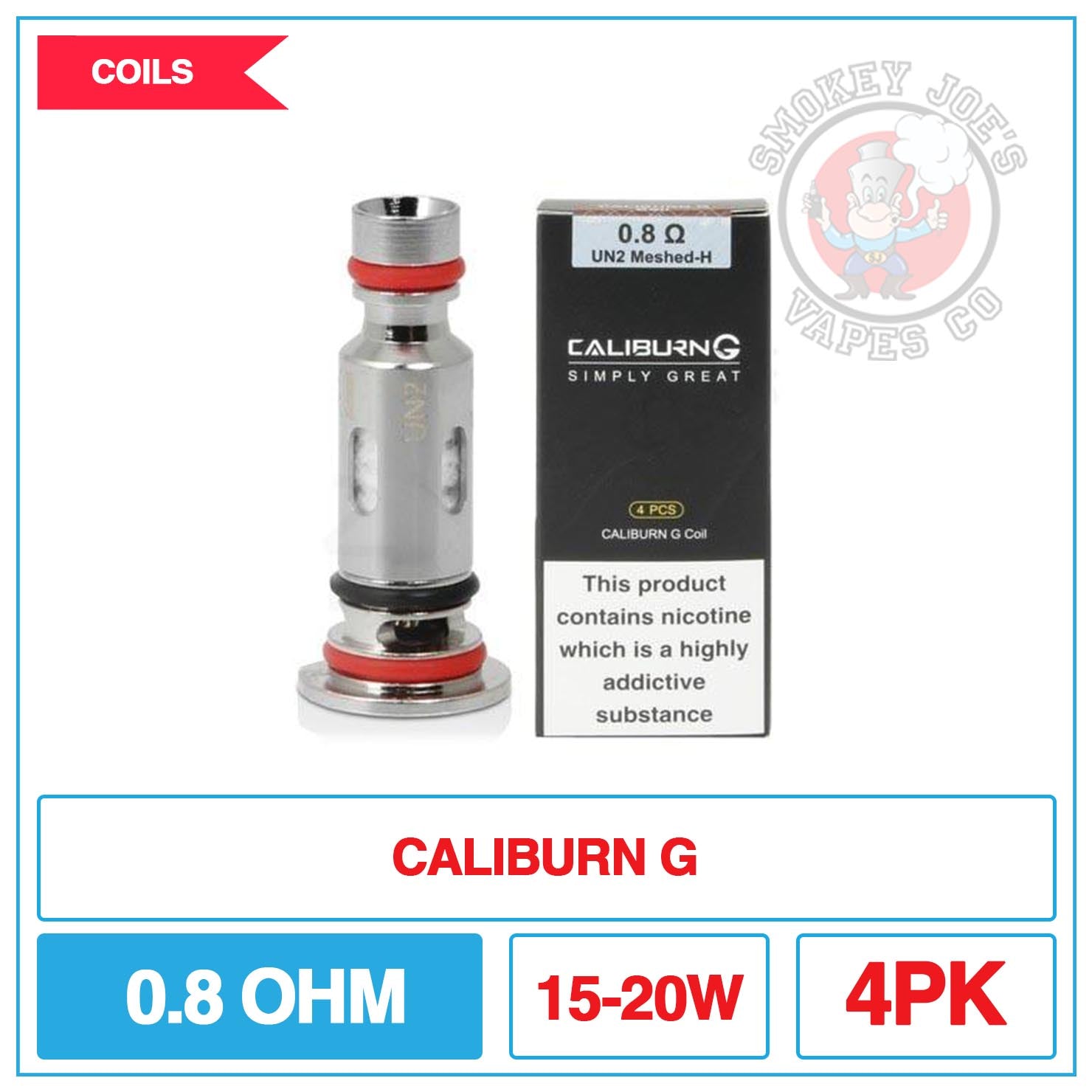 Uwell - Caliburn G - Coils - 4pk | Smokey Joes Vapes Co Uwell - Caliburn G - Coils - 4pk | Smokey Joes Vapes Co