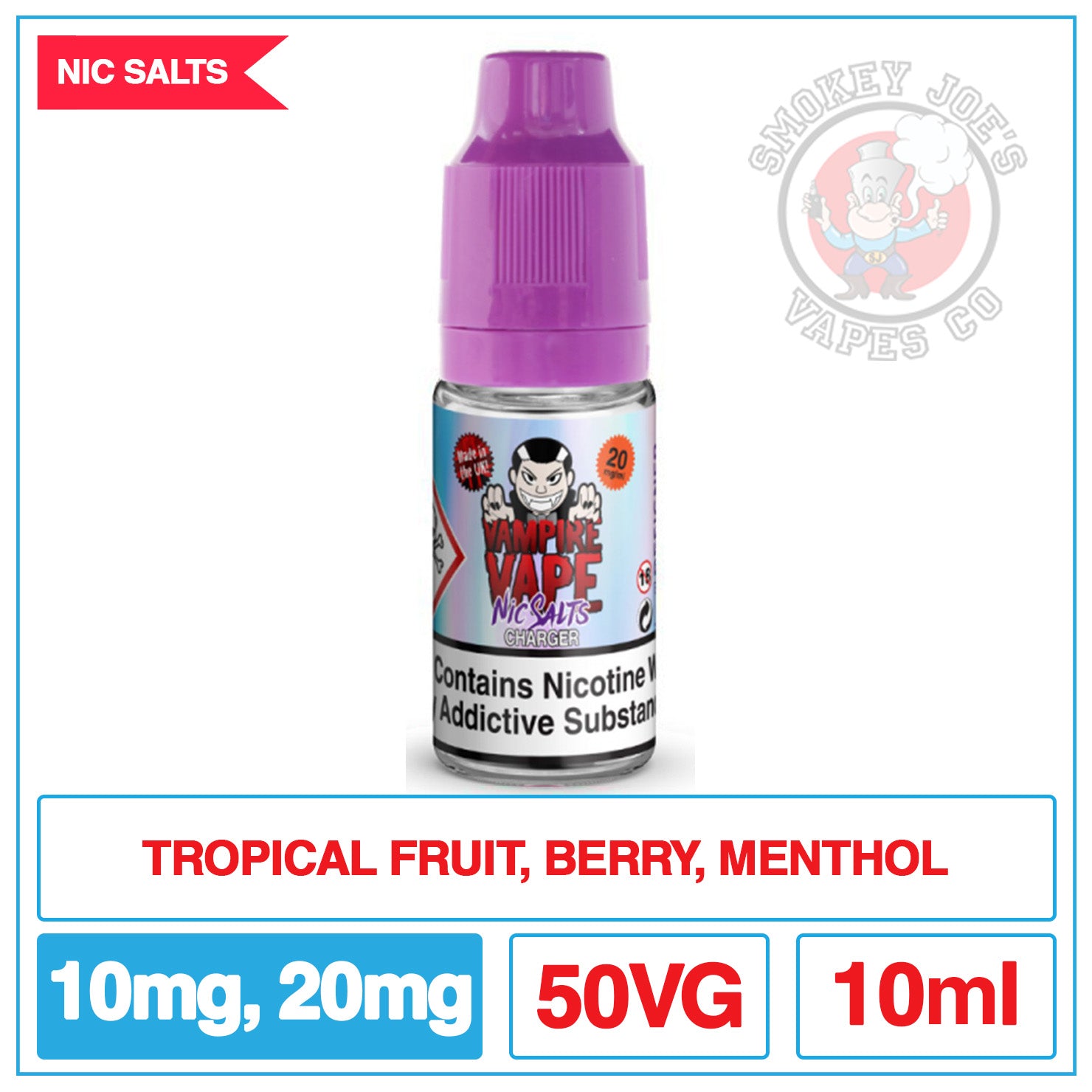 Vampire Vapes - Nic Salt - Charger | Smokey Joes Vapes Co Vampire Vapes - Nic Salt - Charger | Smokey Joes Vapes Co