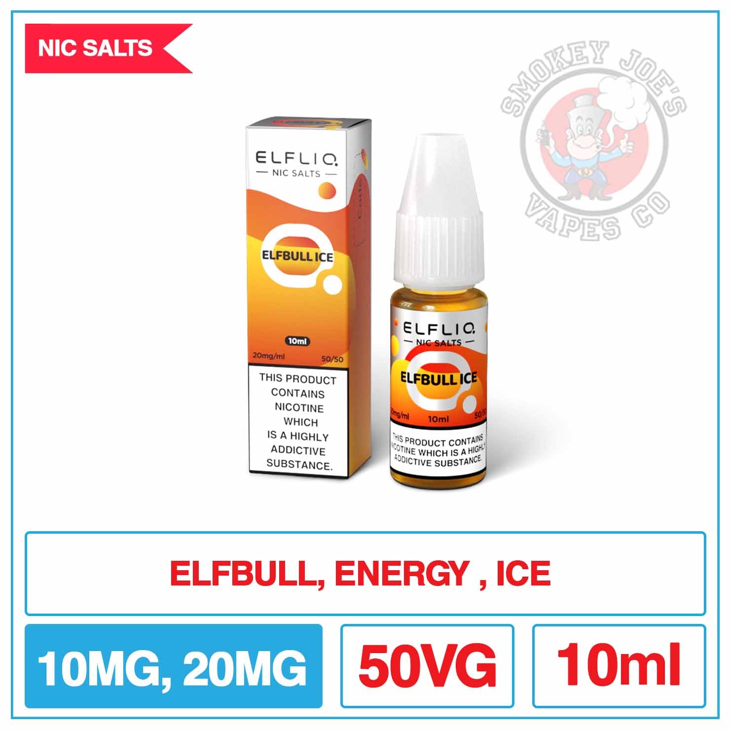 Elfliq - Nic Salt - Elfbull Ice | Smokey Joes Vapes Co Elfliq - Nic Salt - Elfbull Ice | Smokey Joes Vapes Co