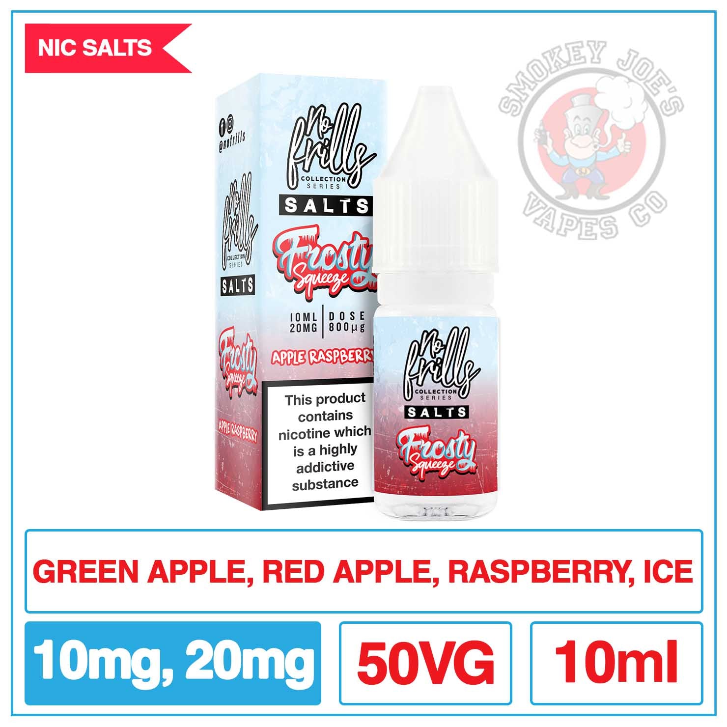 No Frills Salts - Frosty Squeeze - Apple Raspberry | Smokey Joes Vapes Co No Frills Salts - Frosty Squeeze - Apple Raspberry | Smokey Joes Vapes Co