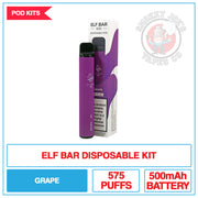 Elf Bar - Grape - 20mg |  Smokey Joes Vapes Co.