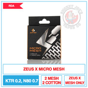 Zeus X - Micro Mesh & Cotton Pack | Smokey Joes Vapes Co.