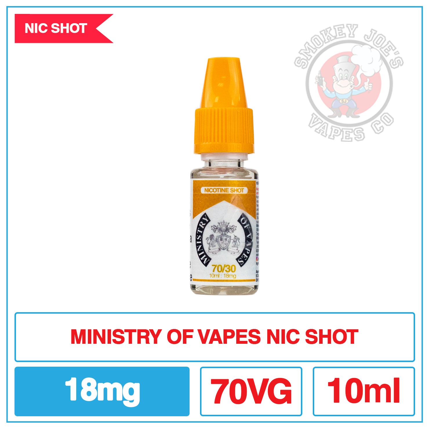 Ministry Of Vapes - 70/30 Nic Shot - 18mg | Smokey Joes Vapes Co Ministry Of Vapes - 70/30 Nic Shot - 18mg | Smokey Joes Vapes Co