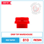 Drip Tip Warehouse - 810 Drip Tip - Red Taper | Smokey Joes Vapes Co.