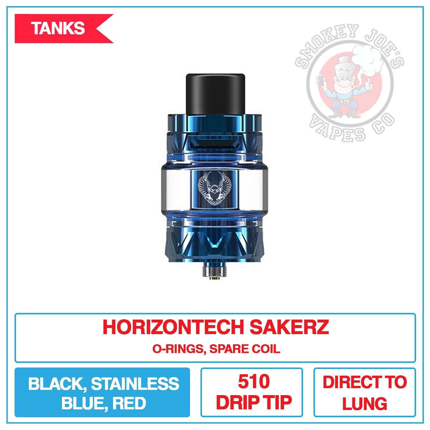 HorizonTech - Sakerz - Subohm Tank | Smokey Joes Vapes Co HorizonTech - Sakerz - Subohm Tank | Smokey Joes Vapes Co