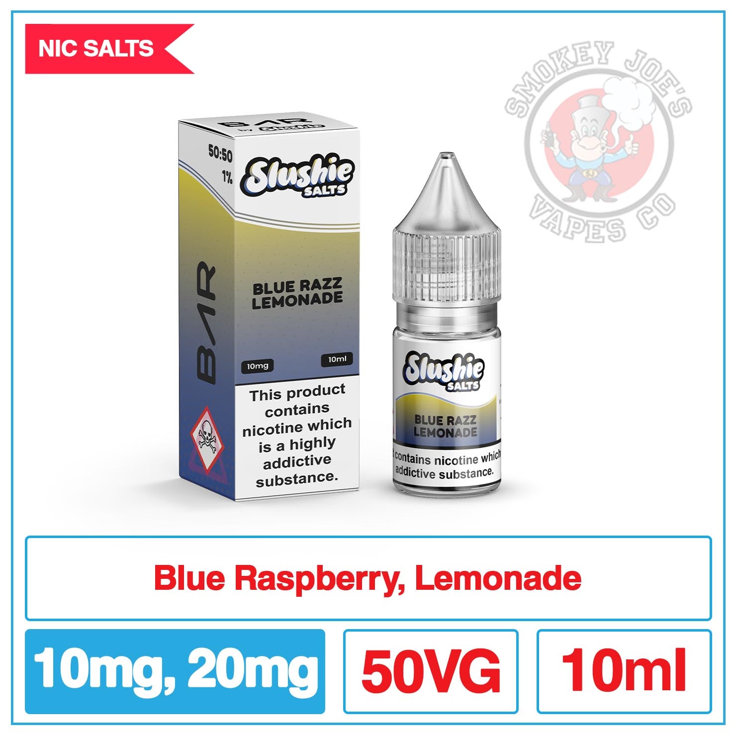 Slushie Bar Salts - Blue Razz Lemonade | Smokey Joes Vapes Co Slushie Bar Salts - Blue Razz Lemonade | Smokey Joes Vapes Co