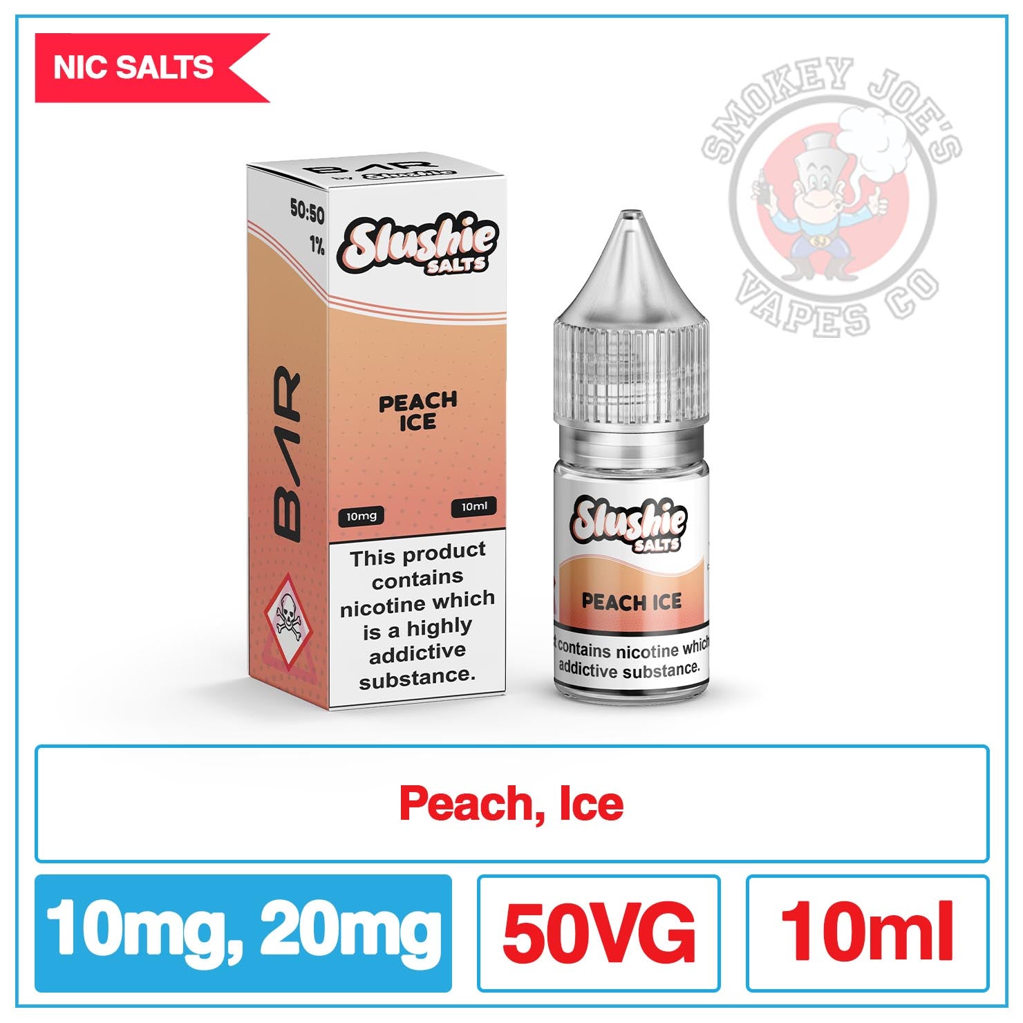 Slushie Bar Salts - Peach Ice | Smokey Joes Vapes Co Slushie Bar Salts - Peach Ice | Smokey Joes Vapes Co