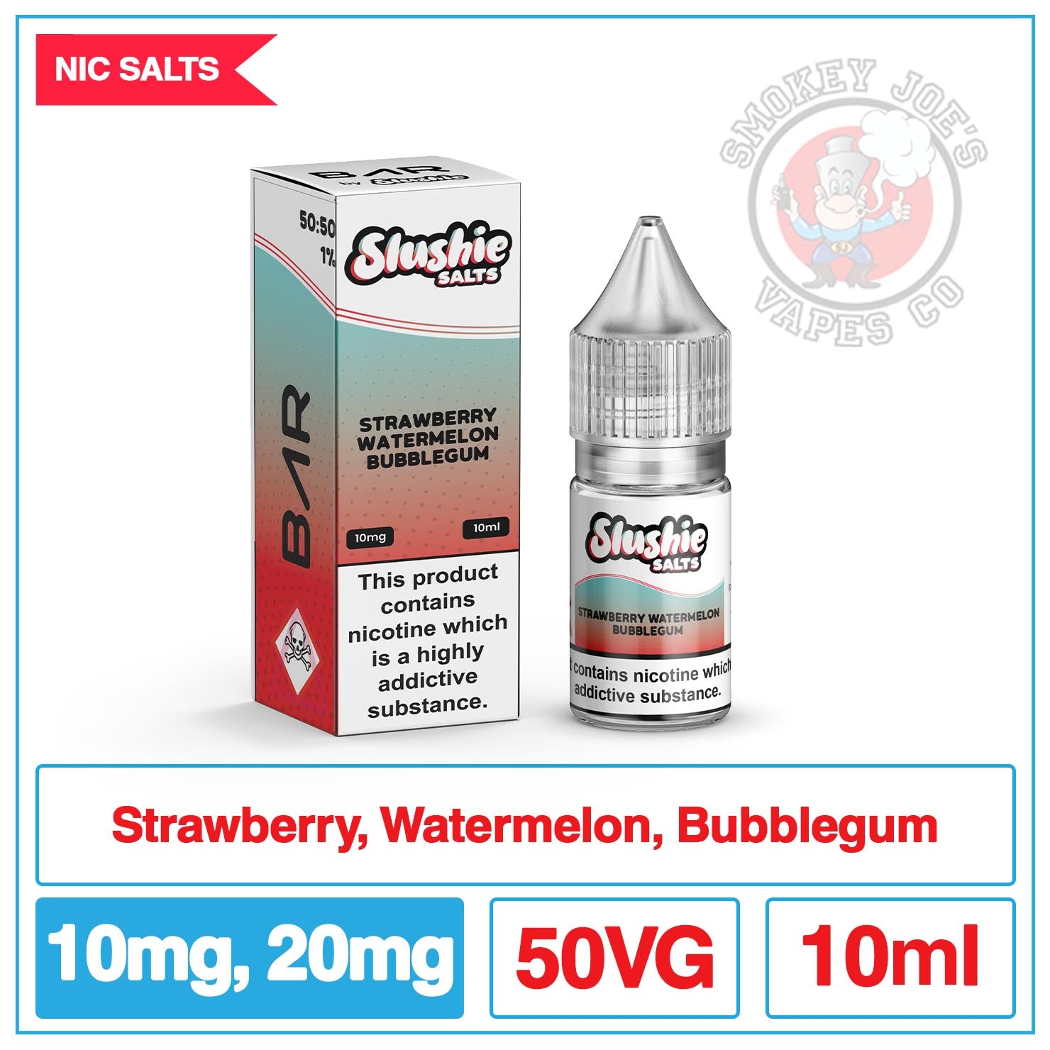 Slushie Bar Salts - Strawberry Watermelon Bubblegum | Smokey Joes Vapes Co Slushie Bar Salts - Strawberry Watermelon Bubblegum | Smokey Joes Vapes Co