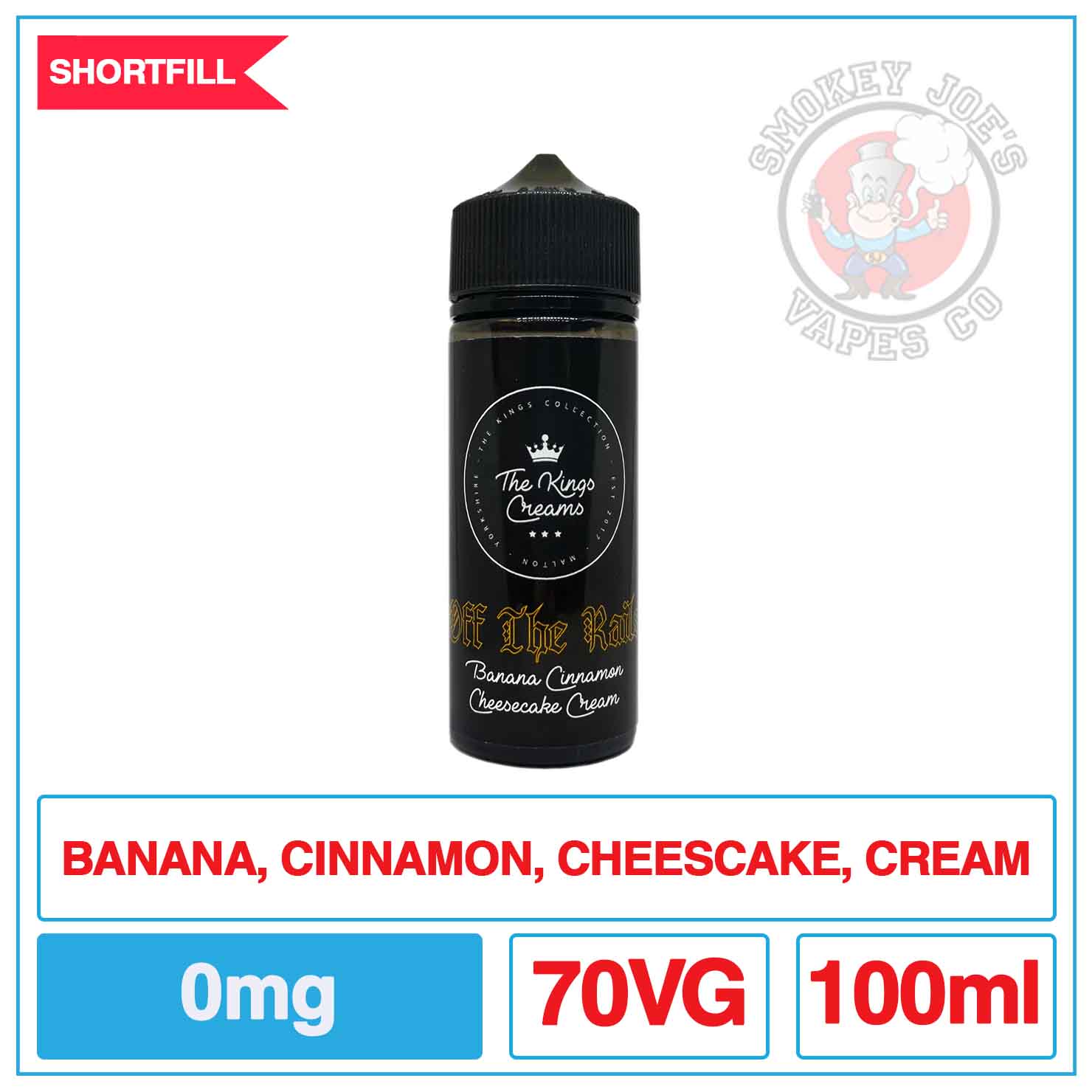 The Kings Cream - Off The Rails - 100ml | Smokey Joes Vapes Co The Kings Cream - Off The Rails - 100ml | Smokey Joes Vapes Co