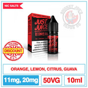 Just Juice Nic Salt - Blood Orange Citrus And Guava | Smokey Joes Vapes Co