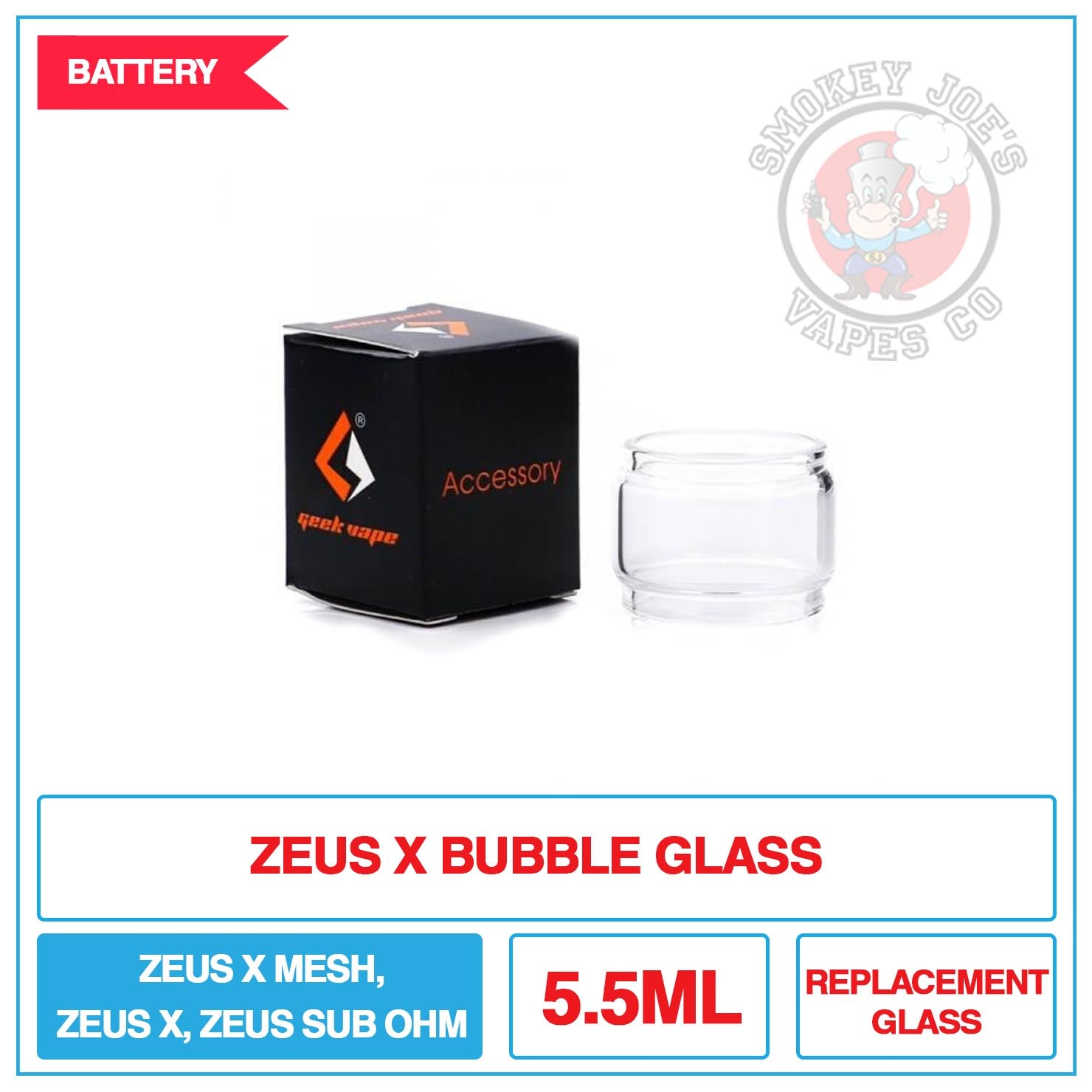Zeus X RTA Replacement Glass | Smokey Joes Vapes Co Zeus X RTA Replacement Glass | Smokey Joes Vapes Co