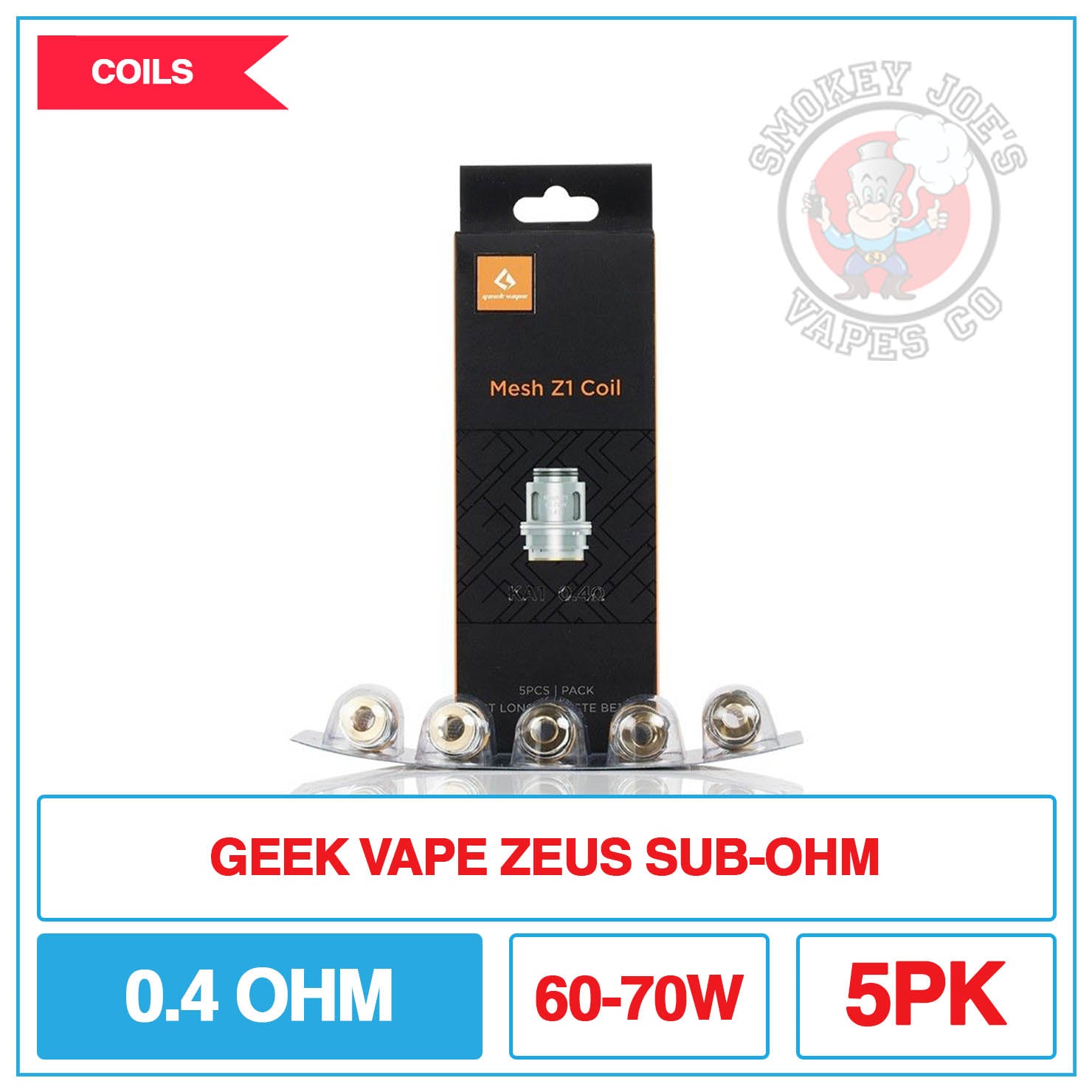 Zeus Sub-Ohm Coil - 0.4 Mesh | Smokey Joes Vapes Co Zeus Sub-Ohm Coil - 0.4 Mesh | Smokey Joes Vapes Co