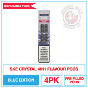 SKE Crystal 4 In 1 - Replacement Pods - Blue edition | Smokey Joes Vapes Co