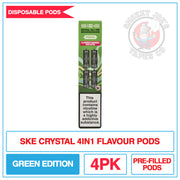 SKE Crystal 4 In 1 - Replacement Pods - Green Edition