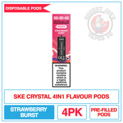 SKE Crystal 4 In 1 - Replacement Pods - Strawberry Burst