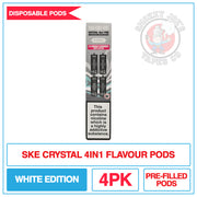 SKE Crystal 4 In 1 - Replacement Pods - White Edition - 4PK