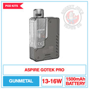 Aspire - Gotek Pro - Pod Kit - Gunmetal | Smokey Joes Vapes Co