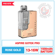 Aspire - Gotek Pro - Pod Kit - Rose Gold | Smokey Joes Vapes Co