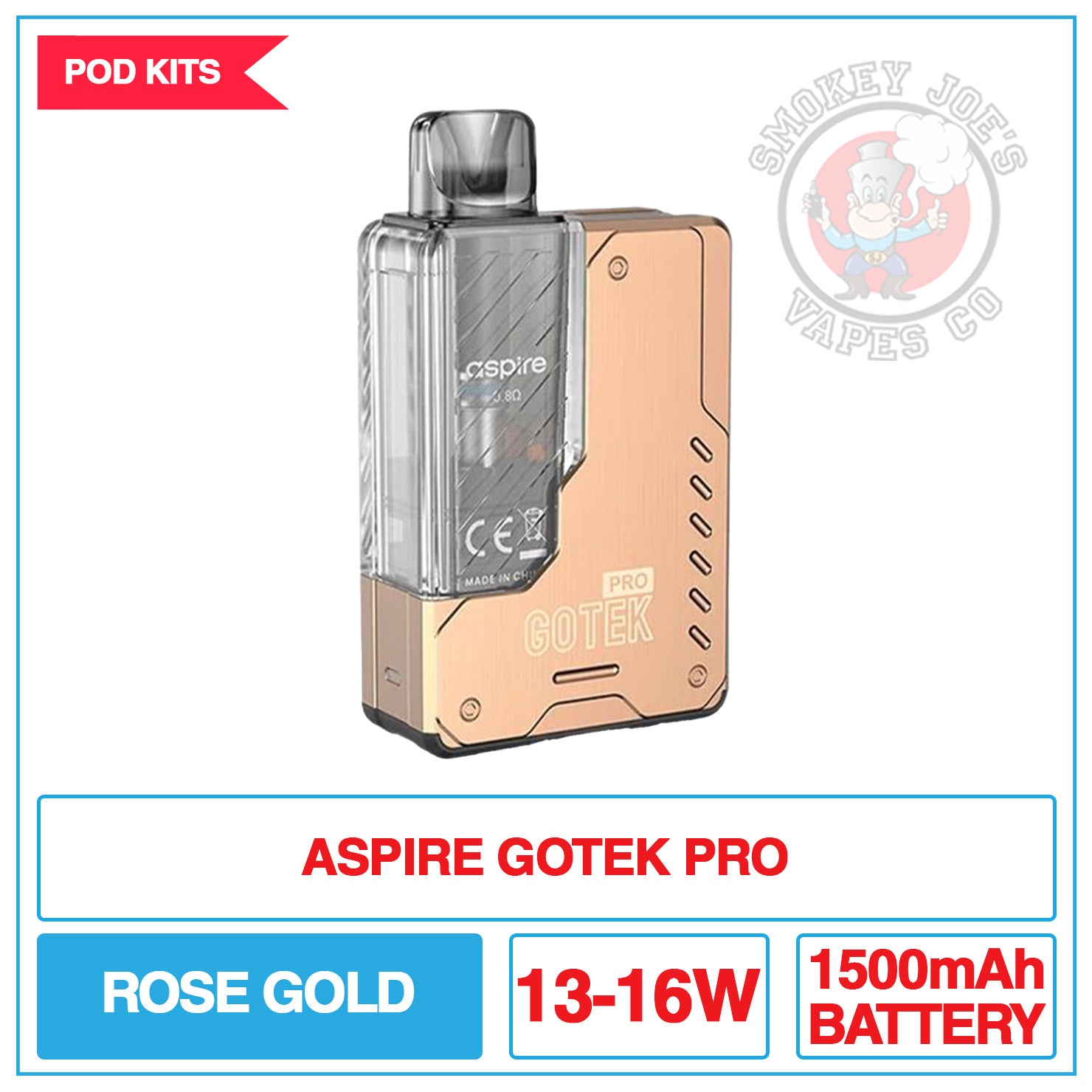 Aspire - Gotek Pro - Pod Kit | Smokey Joes Vapes Co Aspire - Gotek Pro - Pod Kit | Smokey Joes Vapes Co