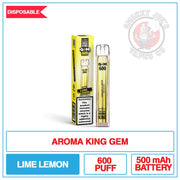 Aroma King Gem Disposable Lime Lemon - 20mg | Smokey Joes Vapes Co