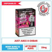 Just Juice - Oxbar RRD Vape Bar - Fusion - Berry Lemonade - 10mg | Smokey Joes Vapes Co