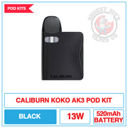 Uwell - Caliburn Koko - AK3 - Pod Kit - Black | Smokey Joes Vapes Co