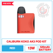 Uwell - Caliburn Koko - AK3 - Pod Kit - Red | Smokey Joes Vapes Co