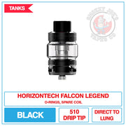 HorizonTech - Falcon Legend - Subohm Tank - Black | Smokey Joes Vapes Co