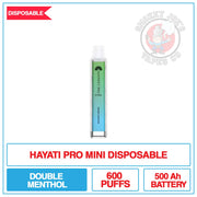 Hayati Pro Mini Disposable Double Menthol | Smokey Joes Vapes Co