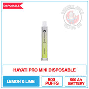 Hayati Pro Mini Lemon Lime 20mg | Smokey Joes Vapes Co