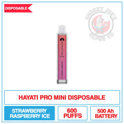 Hayati Pro Mini Disposable Strawberry Raspberry Ice | Smokey Joes Vapes Co