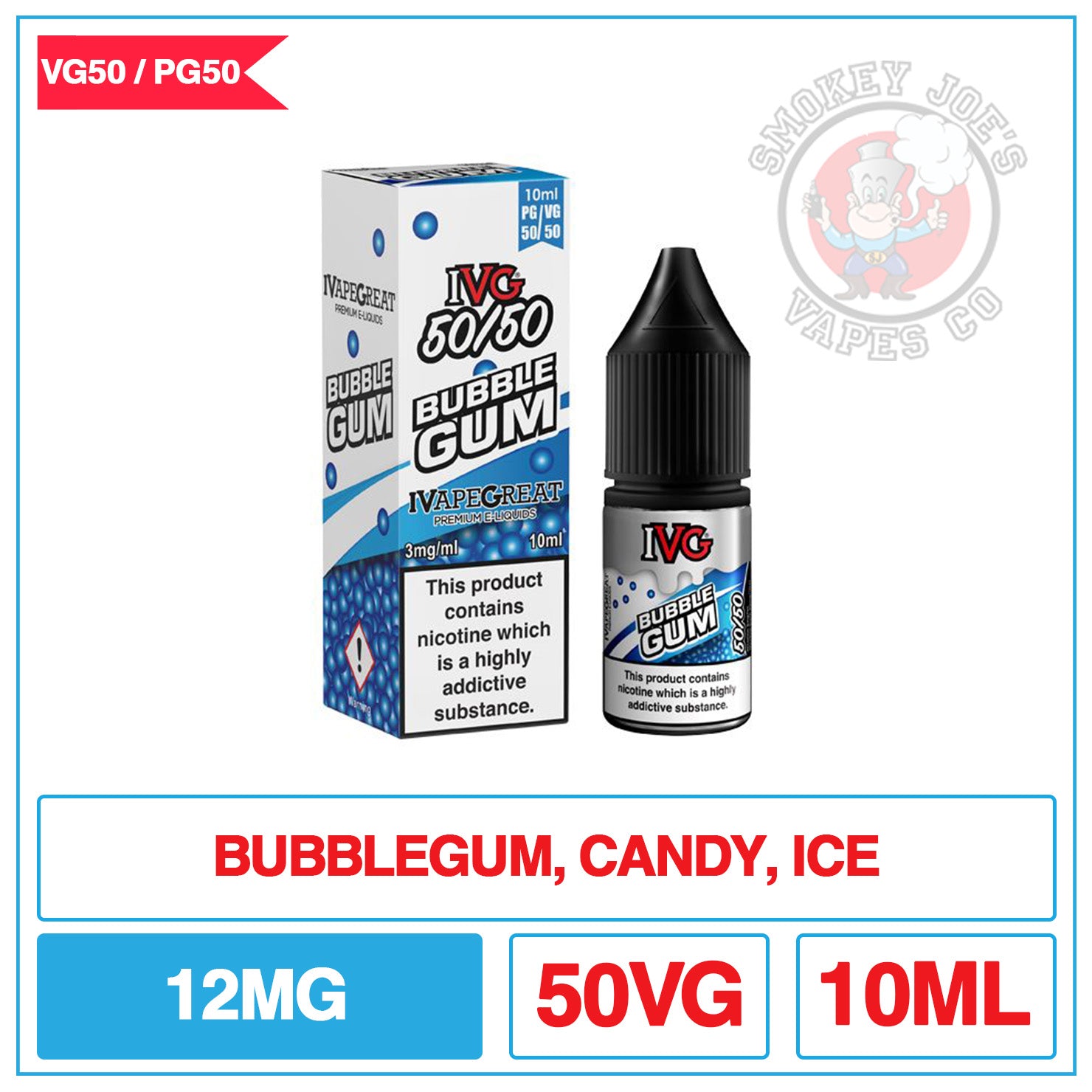 IVG 50/50 - Bubblegum | Smokey Joes Vapes Co IVG 50/50 - Bubblegum | Smokey Joes Vapes Co