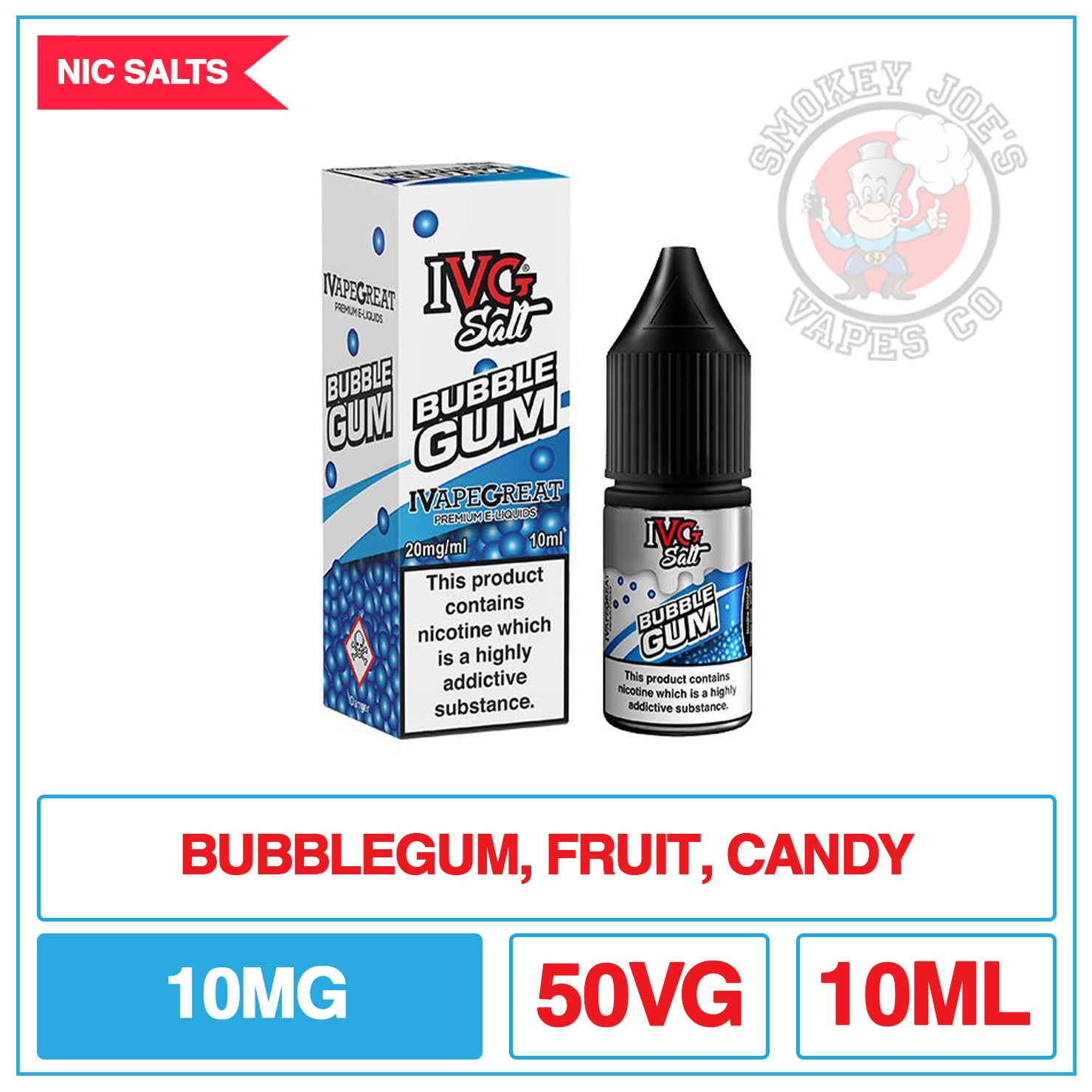 IVG Nic Salt - Bubblegum | Smokey Joes Vapes Co IVG Nic Salt - Bubblegum | Smokey Joes Vapes Co
