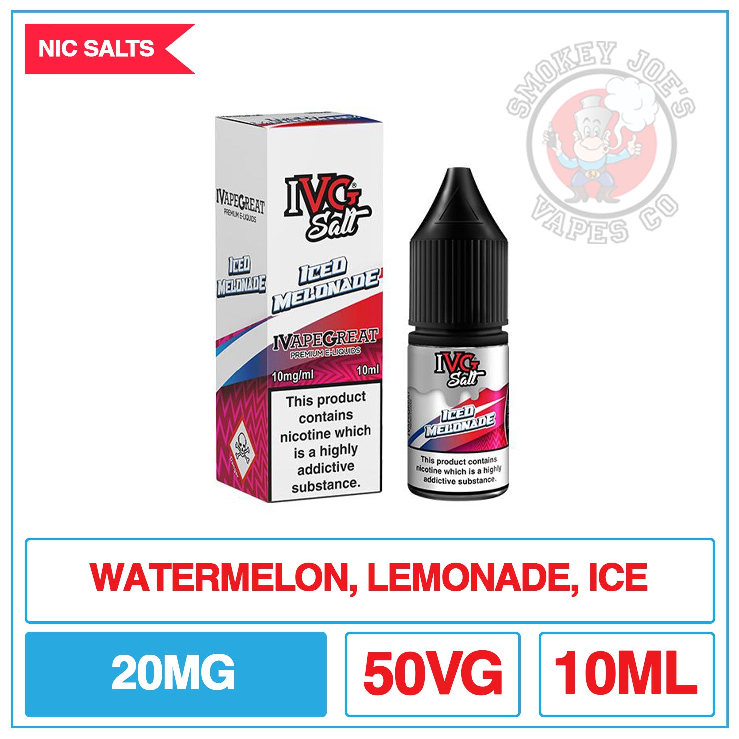 IVG Nic Salt - Iced Melonade | Smokey Joes Vapes Co IVG Nic Salt - Iced Melonade | Smokey Joes Vapes Co