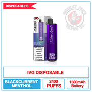 IVG - 2400 Disposable Vape - Blackcurrant Menthol | Smokey Joes Vapes Co