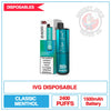 IVG - 2400 Disposable Vape - Classic Menthol | Smokey Joes Vapes Co