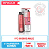 IVG 2400 - Disposable Vape - Strawberry Edition | Smokey Joes Vapes Co