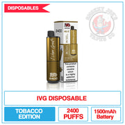 IVG 2400 - Disposable Vape - Tobacco Edition | Smokey Joes Vapes Co