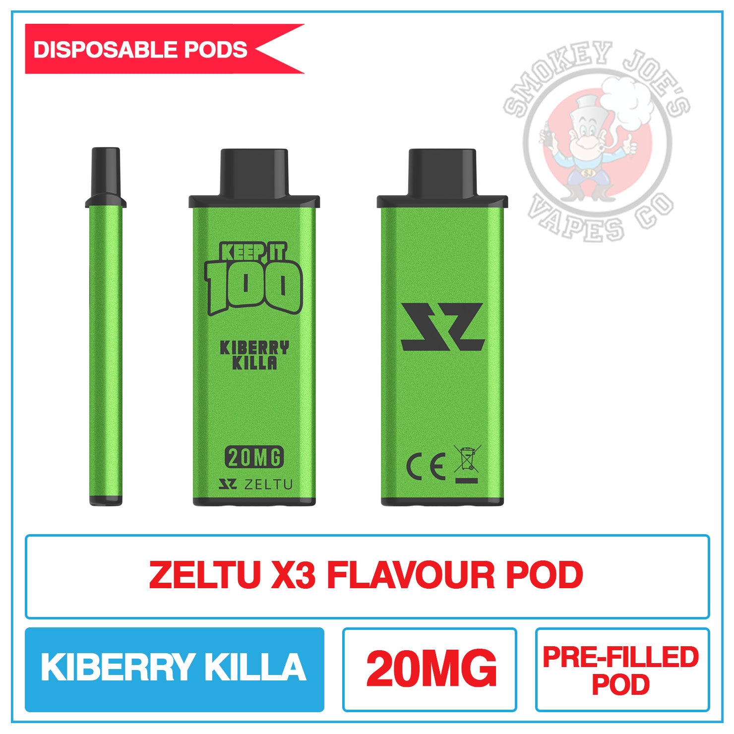 Zeltu X3 - Prefilled Pod - Keep It 100 - Kiberry Killa | Smokey Joes Vapes Co Zeltu X3 - Prefilled Pod - Keep It 100 - Kiberry Killa | Smokey Joes Vapes Co