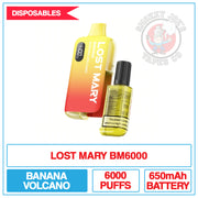 Lost Mary - BM6000 - Banana Volcano - Disposable Vape Kit | Smokey Joes Vapes Co