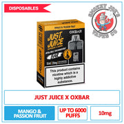 Just Juice - Oxbar RRD Vape Bar - Mango And Passion Fruit - 10mg | Smokey Joes Vapes Co
